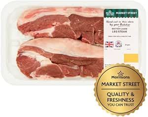 Morrisons British Lamb Leg Steak (0.27kg - 0.54kg, typically 0.4kg ...