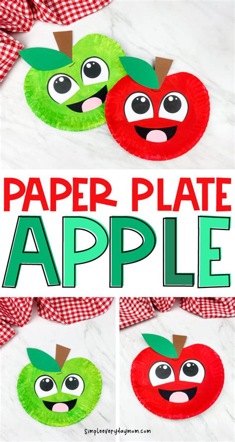 Paper Plate Apple Craft For Kids [FREE Template]