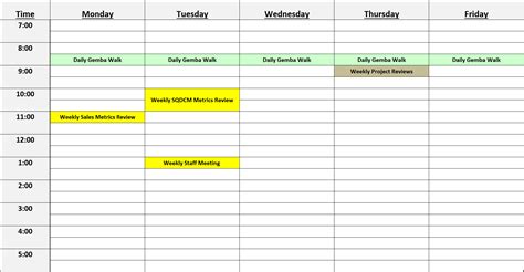 Project Management Meeting Cadence Template | TUTORE.ORG - Master of ...