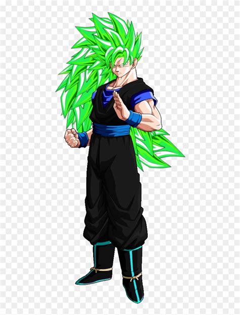 Zeq2 - Goku Super Saiyan Green Hair, HD Png Download - 745x1073(#3087591) - PngFind