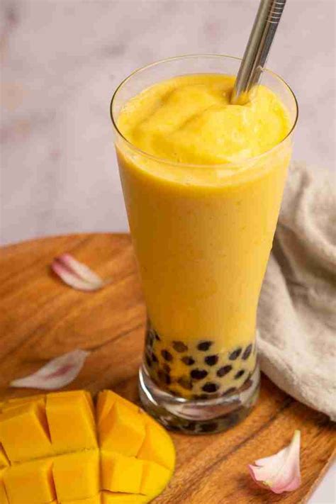 How To Make Mango Bubble Tea (Ice Blended) - Best Kept Dishes