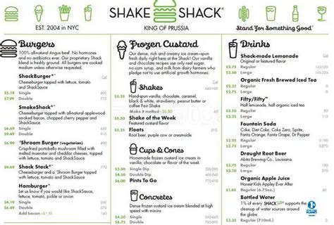 Shake Shack Menu, Menu for Shake Shack, University City, Philadelphia - Urbanspoon/Zomato