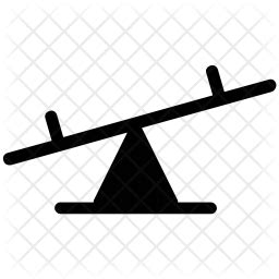 Seesaw Icon - Download in Glyph Style