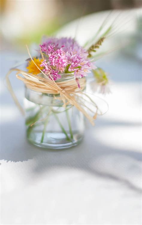 selective, focus photography, pink, petaled flower, clear, glass jar, white, surface, flowers ...