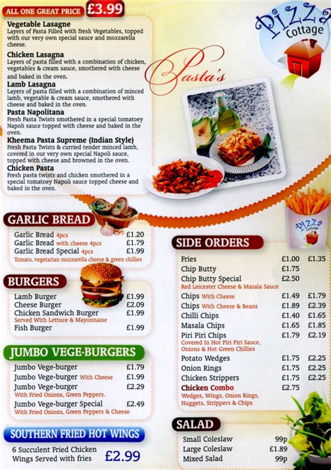 Pizza Cottage Burger takeaway on Evington Road, Leicester - Everymenu