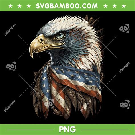 Patriotic Bald Eagle 4th Of July PNG