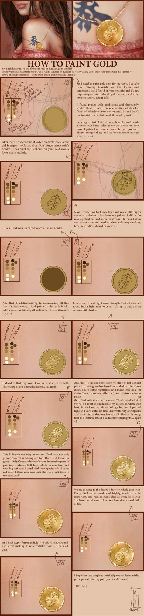 Gold Coin Tutorial by SaisonRomantique on DeviantArt