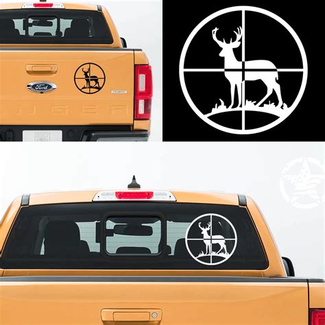 free shipping 1PC aiming at a deer hunting vinyl graphics decals car ...