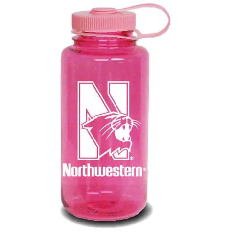 Northwestern University Wildcats 32 oz. Dark Pink Tritan Wide Mouth Nalgene Water Bottle with N ...