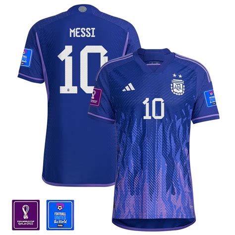 Lionel Messi Away Argentina National Football Team 2022 World Cup ...