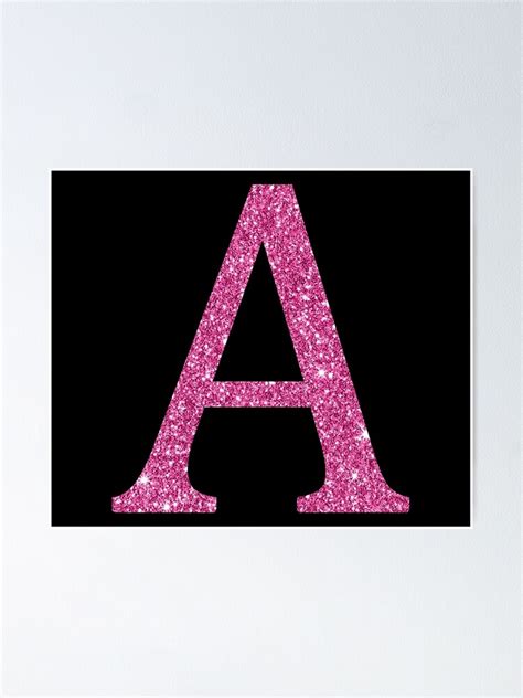 "Pink Glitter Letter A" Poster for Sale by DevineDesignz | Redbubble