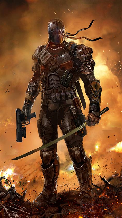 1440x2560 Deathstroke Gun And Sword Samsung Galaxy S6,S7 ,Google Pixel ...