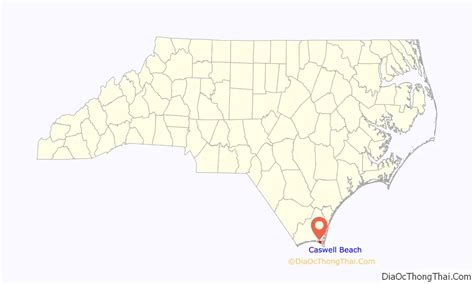 Map of Caswell Beach town