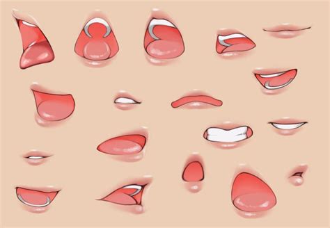 A collection of Mouths by zipzip105 | Lips drawing, Drawing expressions ...