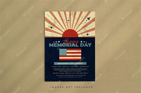 Premium Vector | Memorial day poster