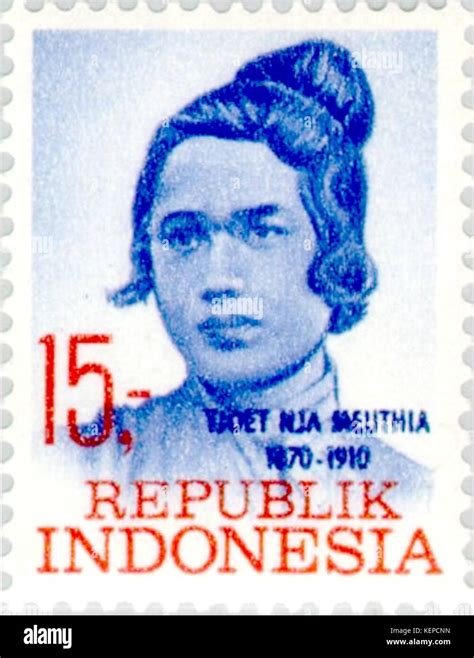 Cut Nyak Meutia 1969 Indonesia stamp Stock Photo - Alamy