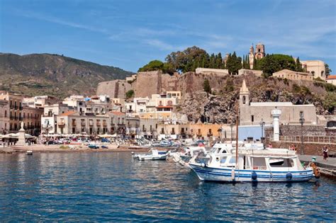 Lipari Town Seen from the Sea Stock Image - Image of blue, corta: 111883729