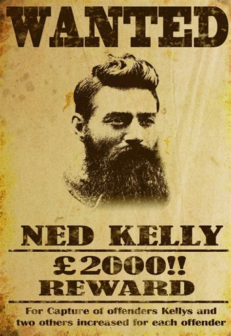 Ned Kelly Bushranger Australian Outlaw Wanted Poster Flag - Etsy