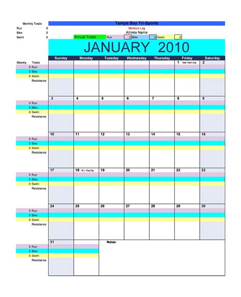 Universal 30 Day Free Fillable Blank Template Workout - Get Your Calendar Printable