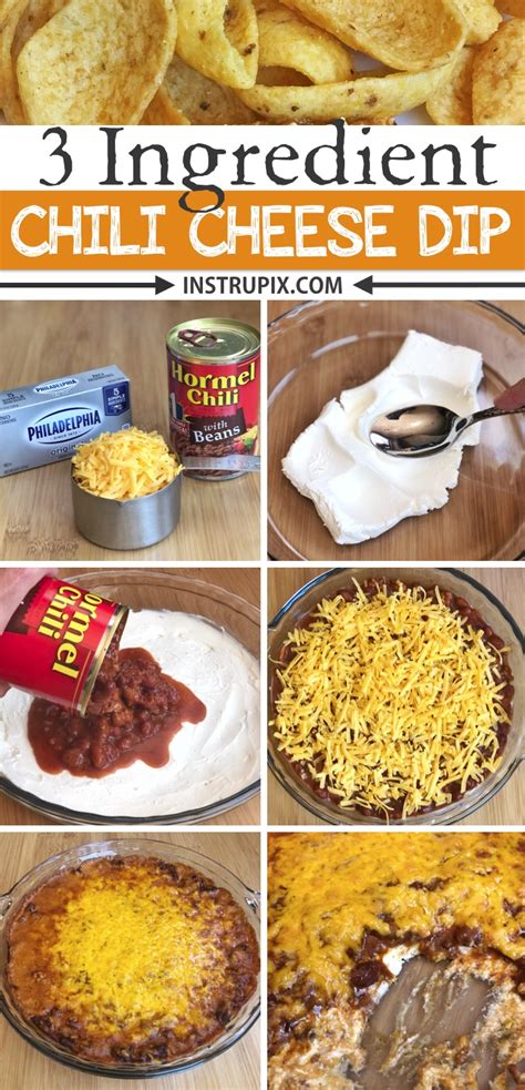 Easy 3 Ingredient Chili Cheese Dip - Instrupix