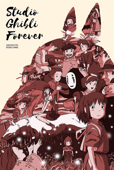 Studio Ghibli Forever by Simon Carpenter - Home of the Alternative Movie Poster -AMP-