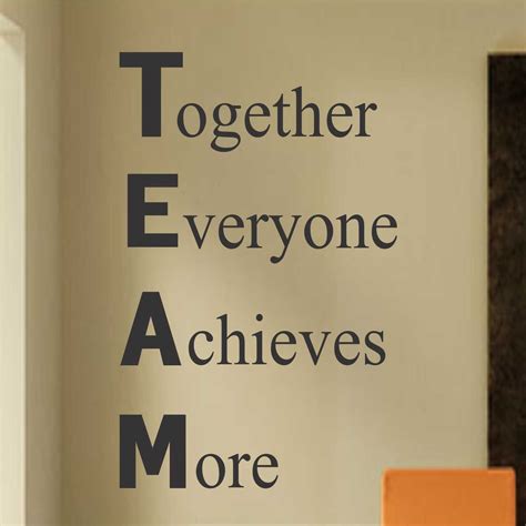 Inspirational Vinyl Wall Lettering Definition of TEAM Motivate Work ...