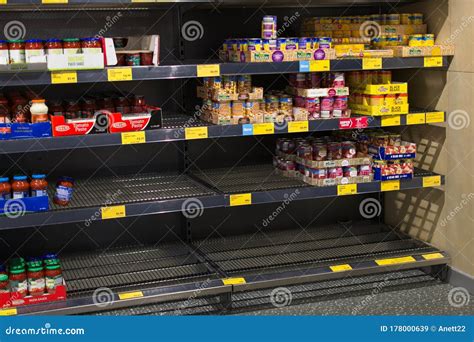 Empty Shelves in Australian Supermarkets. Editorial Stock Image - Image ...