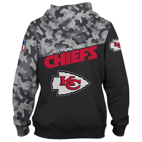 Kansas City Chiefs Military Hoodies 3D Sweatshirt Long Sleeve New ...