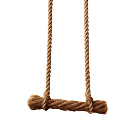 AI generated Brown Rope Swing isolated on transparent background, AI 35913432 PNG