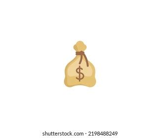 Money Bag Vector Isolated Emoji Icon Stock Vector (Royalty Free ...