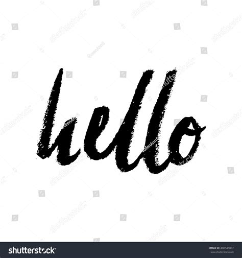 Hello Hand Lettering Vector Calligraphy Stock Vector (Royalty Free) 400545007 | Shutterstock