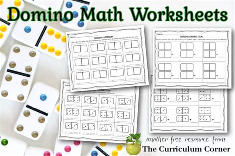 Domino Math Worksheets - The Curriculum Corner 123