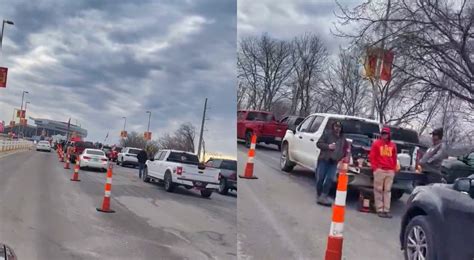 Video Shows Line of Chiefs Fans Outside Arrowhead Stadium