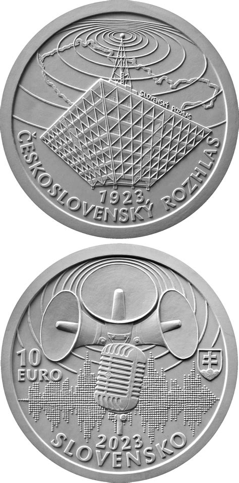 10 euro coin - 100th anniversary of the start of regular broadcasting ...