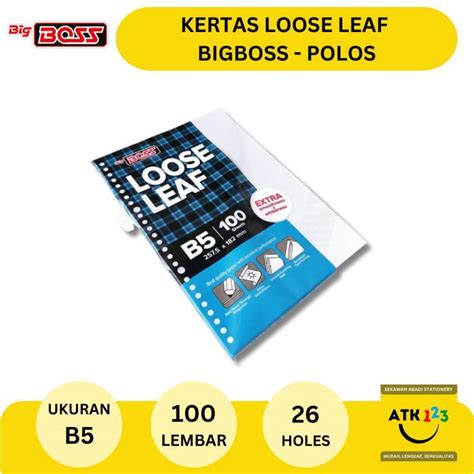 Jual Kertas Loose Leaf B5 Polos isi 100 Lembar di Seller Toko ATK123 ...