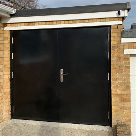 Security Side Hinged Garage Door | Latham's Steel Doors