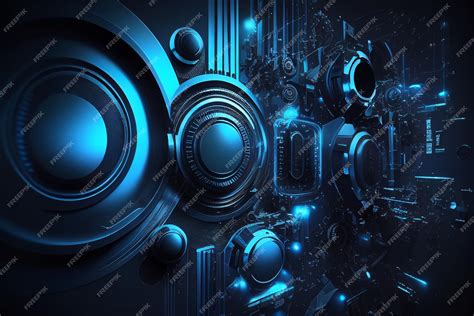 Premium AI Image | Close up of wall with many different types speakers generative ai