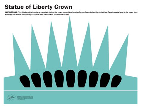 Printable Statue Of Liberty Crown Template - Printable Templates Free