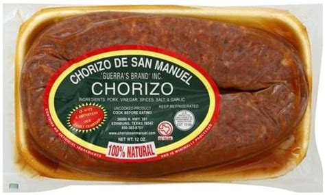 San Manuel Chorizo - 12 oz, Nutrition Information | Innit