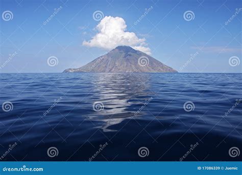 Island of Stromboli stock image. Image of water, italy - 17086339