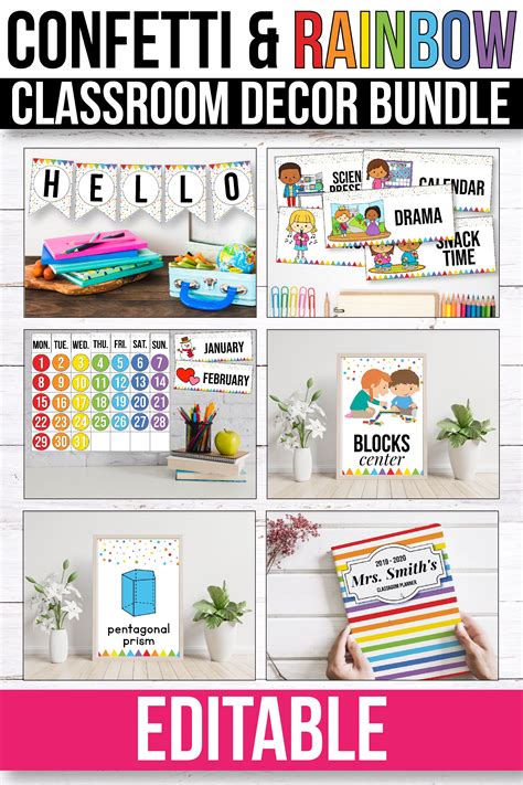 Confetti Classroom Decor Bundle Confetti Classroom Theme Decor Bundles | Classroom themes ...