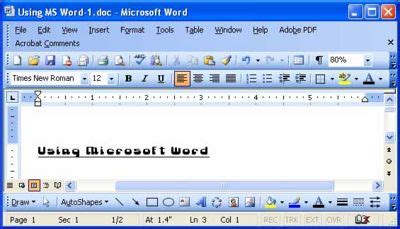 Operate a word processor/Introduction to Microsoft Word - WikiEducator