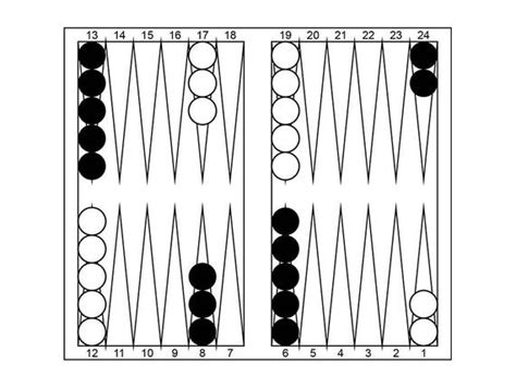 Backgammon 1 Board Pieces Setup Layout Sport Competition