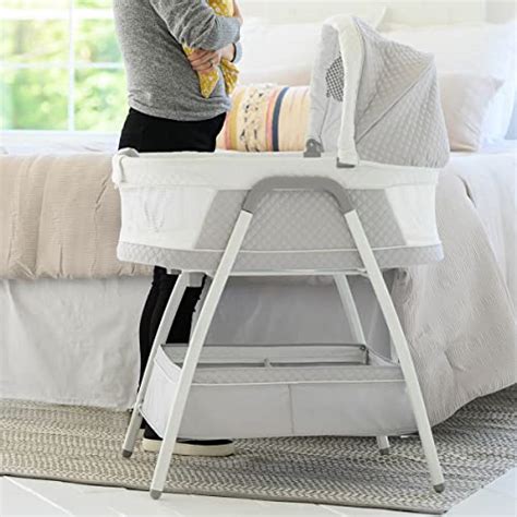 TruBliss 3-in-1 Journey Bassinet Crib Sleeper, Soft Grey