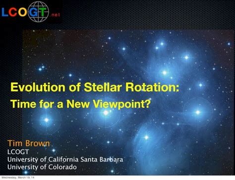 (PDF) Evolution of Stellar Rotation - High Altitude Observatory · 1m ...