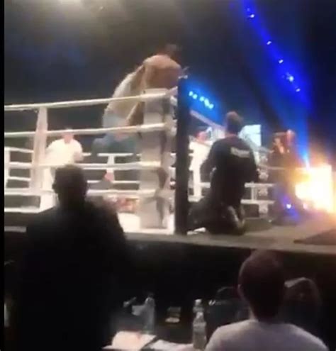 Kickboxer ATTACKED BY FANS after landing cheapshot on opponent in shocking scenes - Mirror Online