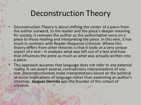 Deconstruction | Literary Theory and Criticism