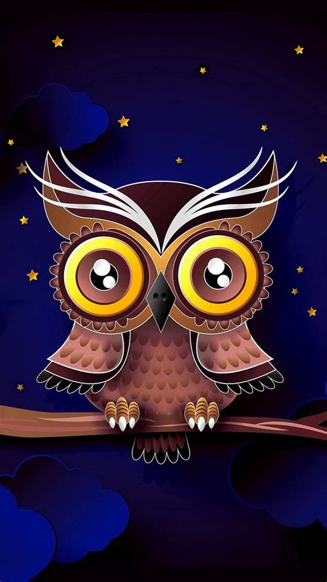 1920x1080px, 1080P free download | Cute Owl, branch, clouds, night, stars, HD phone wallpaper ...