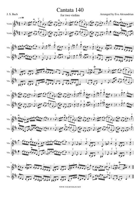 Chorale from Cantata 140 by J. S. Bach | Simple Violin Tutorial For ...