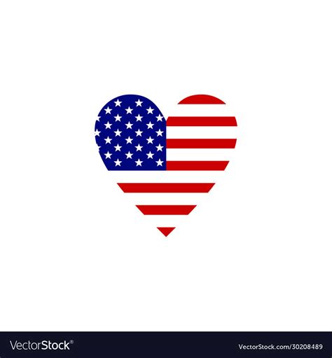 American flag and emblem logo design template Vector Image